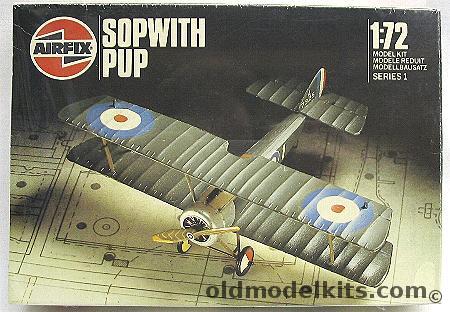 Airfix 1/72 Sopwith Pup - Royal Naval Air Service 4 Sq 1917 / 'B' Flight 46 Sqn Royal Flying Corps 1917, 96 1062 plastic model kit
